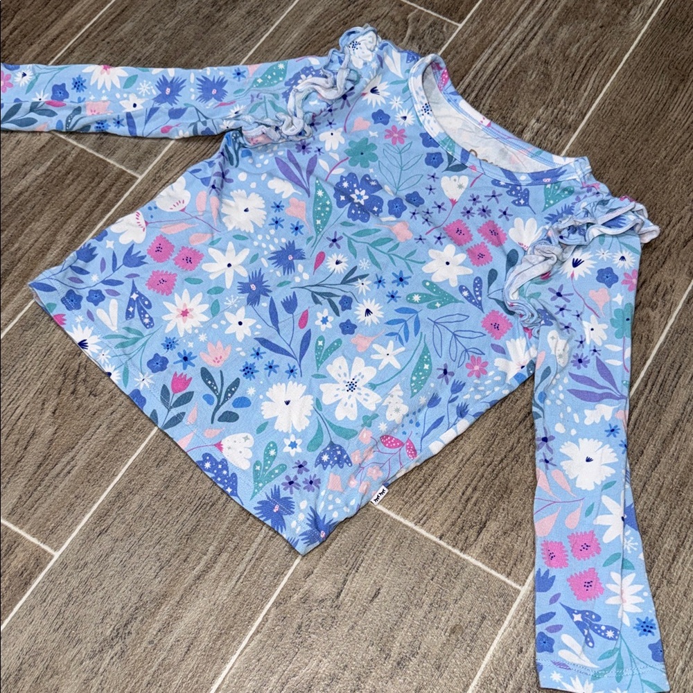 Little Sleepies Play Floral Long Sleeve Top | Bamboo | 3T